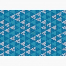 Fototapeta - FT6364 - Modro-biely trojuholníkový vzor