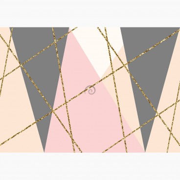 Fototapeta - FT6374 - Ružovo-sivý trojuholníkový vzor