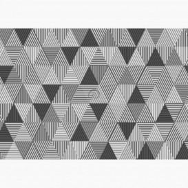 Fototapeta - FT6378 - Sivý trojuholníkový vzor