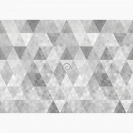 Fototapeta - FT6402 - Šedý trojúhelníkový vzor