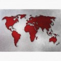 Fototapeta - FT6435 - Červeno-bílá mapa světa