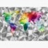 Fototapeta - FT6550 - Farebná mapa sveta na 3D pozadí