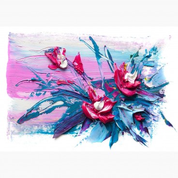 Fototapeta - FT6702 - Abstraktné maľované kvety