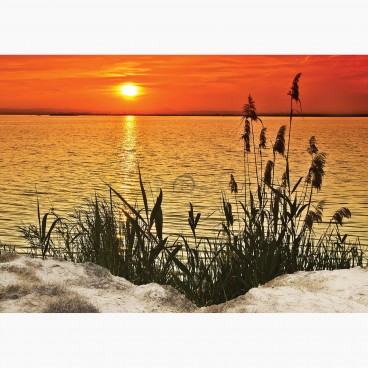 Fototapeta - FT6729 - Západ slunce na jezeře