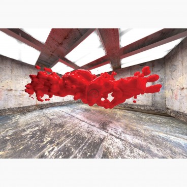 Fototapeta - FT6924 - Červená 3D kvapalina