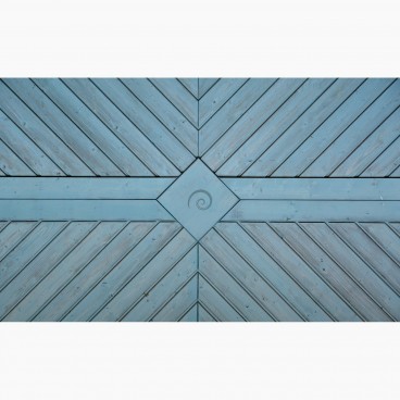 Fototapeta - FT6927 - Modrý dřevěný obklad