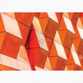 Fototapeta - FT7079 - Detail na moderní budově oranžový