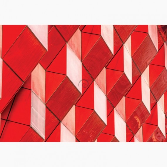Fototapeta - FT7080 - Detail na moderní budově červený
