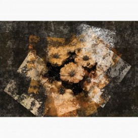 Fototapeta - FT7483 - Abstrakce hnědé květy