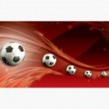 Fototapeta - FT7674 - Futbalové lopty červená