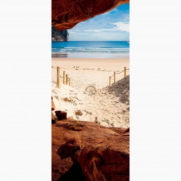 Fototapeta - DV1089 - Výhled z jeskyně na písečnou pláž